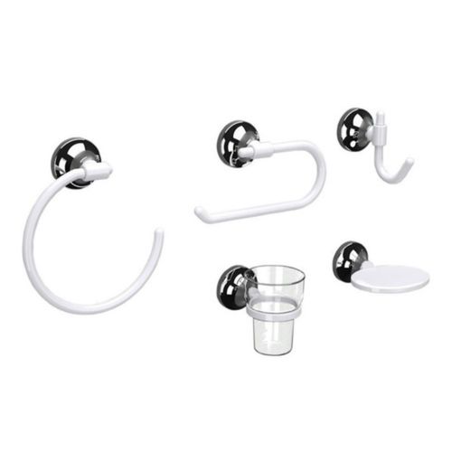 Set de Accesorios para Baño Estalgrif Serena 6 piezas Blanco Cromo