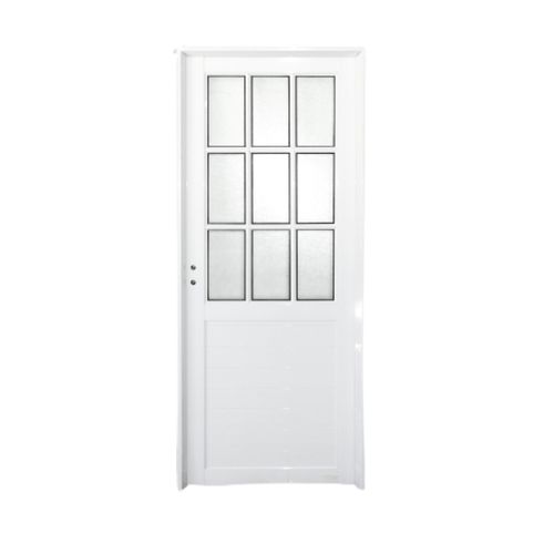 Puerta de Aluminio 1/2 Vidrio Herfasa Tablero Tubular 36mm 80x200