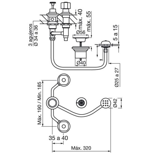 Grifería FV Arizona Plus para Bidet Con Transferencia