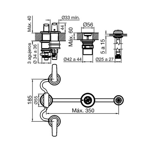 Grifería FV Epuyén para Bidet