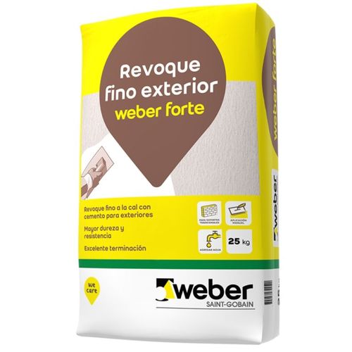 Revoque Fino Weber Forte x 25 Kg