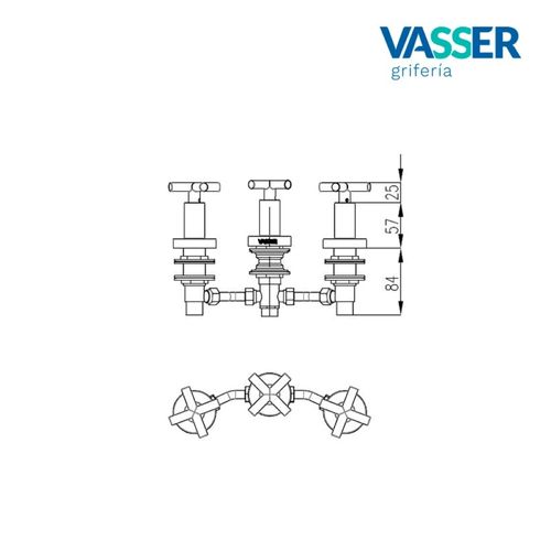 Grifería Vasser Cyrano para Bidet con Transferencia