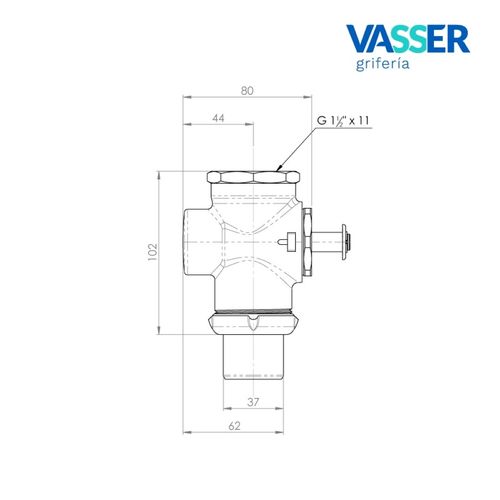 Válvula Vasser para descarga de inodoro 50/1093