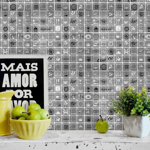 Malla Acuarela Organic Gris 28.5x28.5