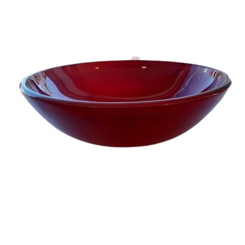 Bacha de Vidrio Round Misiones Glass Rojo 42x14 B1003