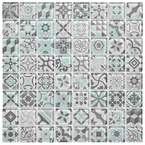 Malla Acuarela Santorini Verde 28.5x28.5