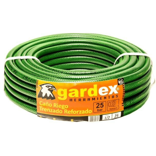 Manguera Riego Gardex Caño Trenzado Verde 1/2" x 25mts 51226