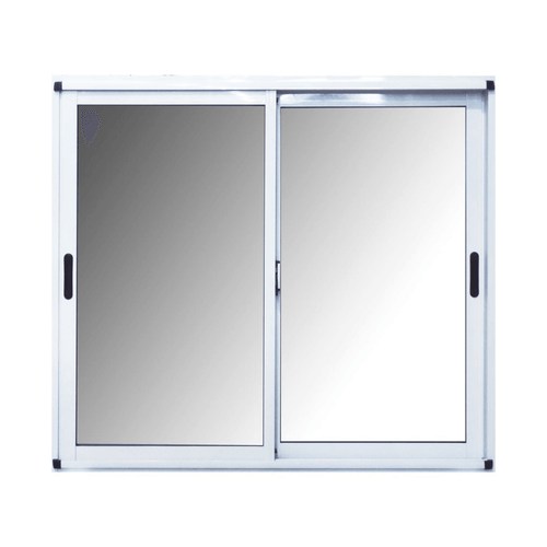 Ventana Corrediza 120x60 de Aluminio Moderna Nexo con Vidrio Entero Blanca