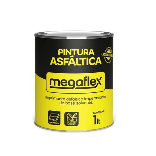 Pintura Asfáltica Megaflex Base Solvente x 1 Litro