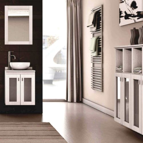 Vanitory Schneider Colgante Terra Vetro Blanco 50x57 VC50TV