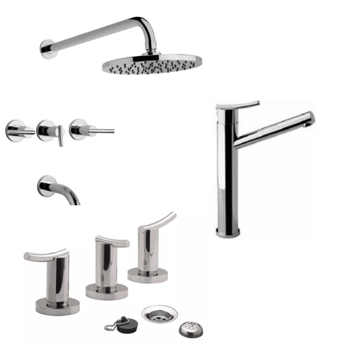 Combo de Griferías FV Libby de Lavatorio, Ducha y Bidet