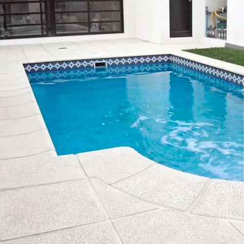 Borde Recto Atérmico Para Piscina Culzoni Patio Blanco 40x50