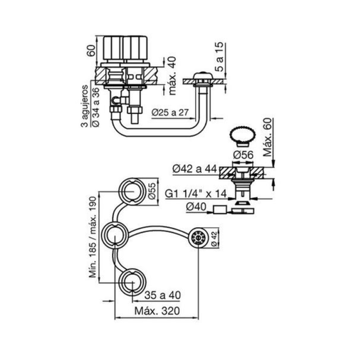 Grifería FV Allegro para Bidet Con Transferencia