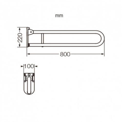 Barral Rebatible Ferrum Espacio Andina 80cm VTEB8