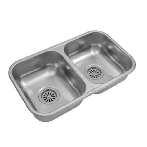 Pileta Doble de Acero 430 Johnson para Cocina CC28/18