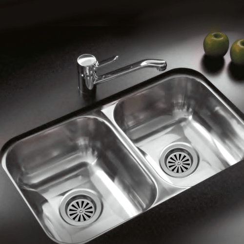 Pileta Doble de Acero 430 Johnson para Cocina CC28/18