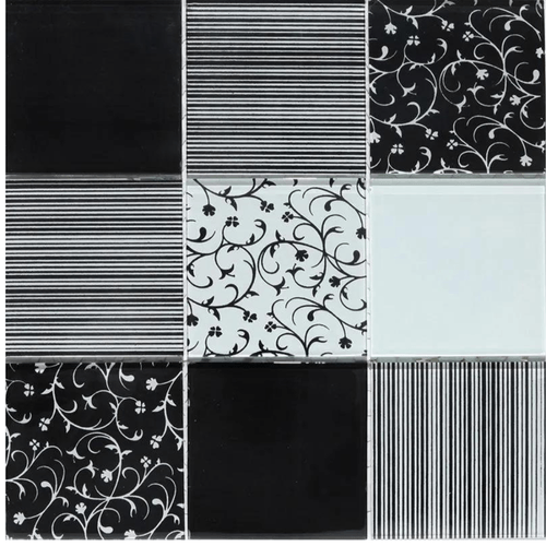 Malla Acuarela Alcora Negro 30x30