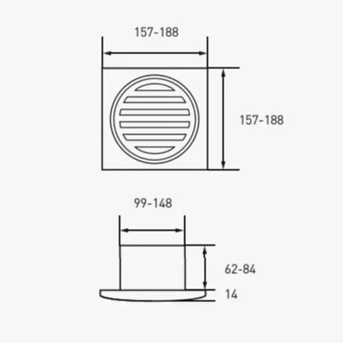 Extractor De Aire Para Baño Tst 6 Pulgadas Blanco 540-6