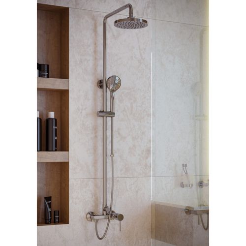 Juego de Ducha Monocomando Vasser Lyra  de pared con barral y duchador manual