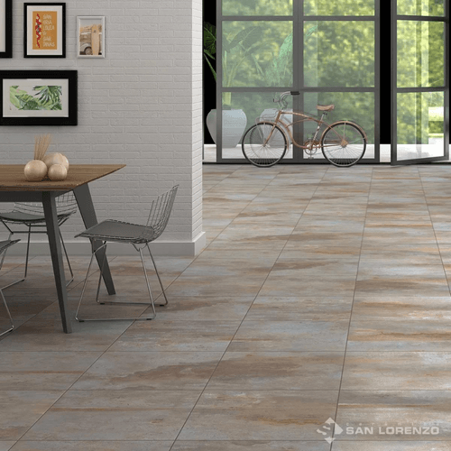 Porcelanato San Lorenzo Foglio Griggio Rectificado 58x58 Fit