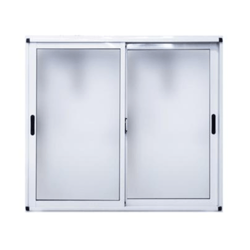 Ventana Corrediza de Aluminio Blanco Nexo Moderna con Vidrio Entero 150x110 V1065