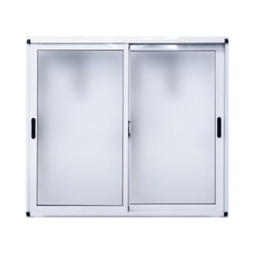 Ventana Corrediza de Aluminio Blanco Nexo Moderna con Vidrio Entero 200x150 V1077