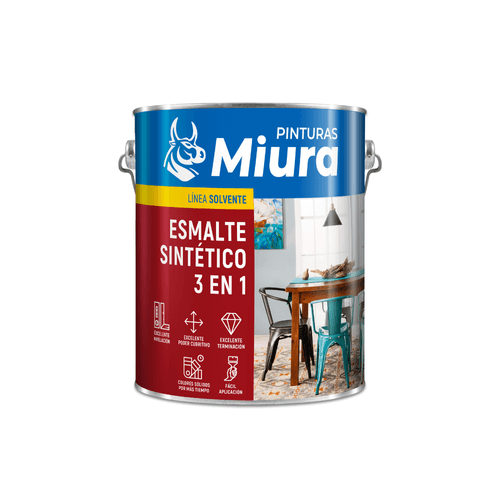Esmalte Sintetico Miura 3 En 1 Amarillo 900Cc