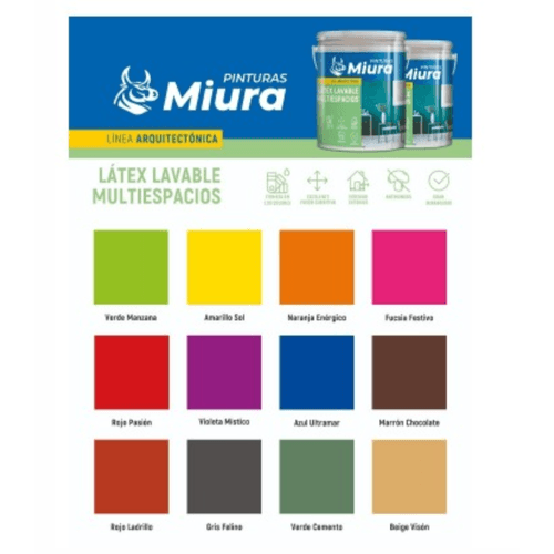 Latex Int/Ext Miura Multiespacio Gris Felino 1 L