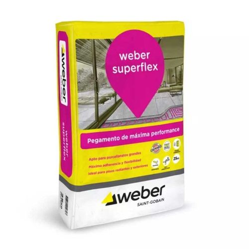 Adhesivo Weber Superflex Grandes piezas 25 kgs