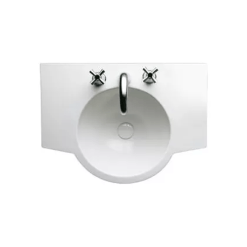 Lavatorio Ferrum Marina 3 agujeros 80cm Blanco LH83J