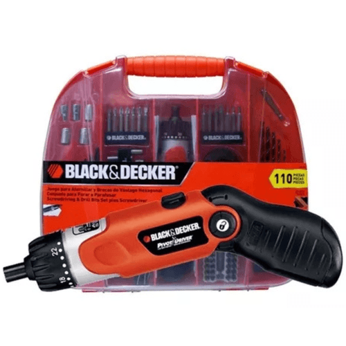 Kit Atornillador+valija+110 Accesorios Black and Decker FDX100