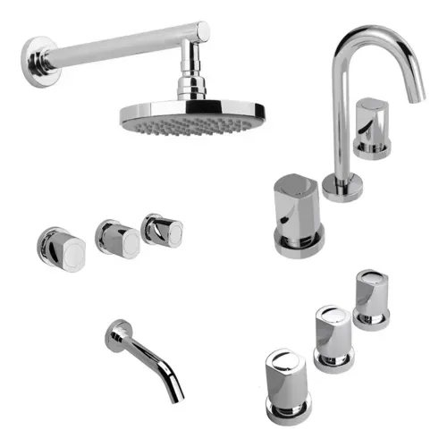 Combo De Grifería Estalgrif Zeus Advance Para Baño Web