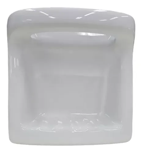 Jabonera con Agarradera Ferrum Clásicos ABS3C Blanca