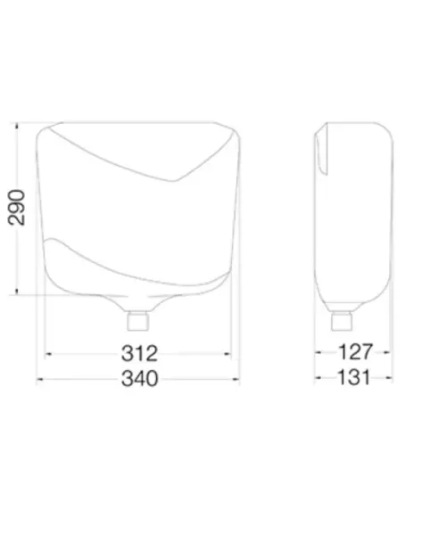 Depósito de Colgar Ferrum Traful Descarga Simple D91TA Blanco