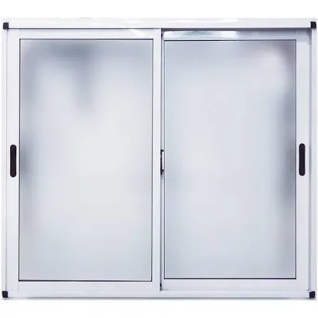 Ventana Corrediza de Aluminio Moderna Nexo con Vidrio Repartido 200x110 Blanca V2074