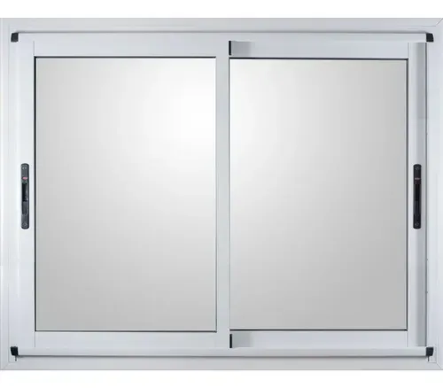Ventana Corrediza de Aluminio Blanco Nexo Moderna con Vidrio Entero 150x150 V1075