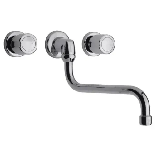 Grifería FV Allegro para Cocina/Lavadero de Pared con Pico Móvil Bajo