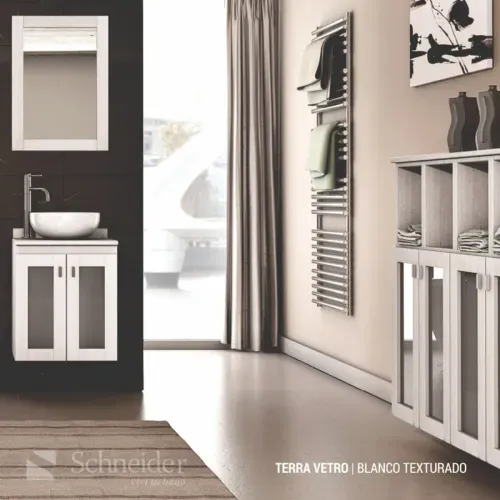 Vanitory Colgante Schneider Terra Vetro Blanco Texturado 60x57 VC60TV