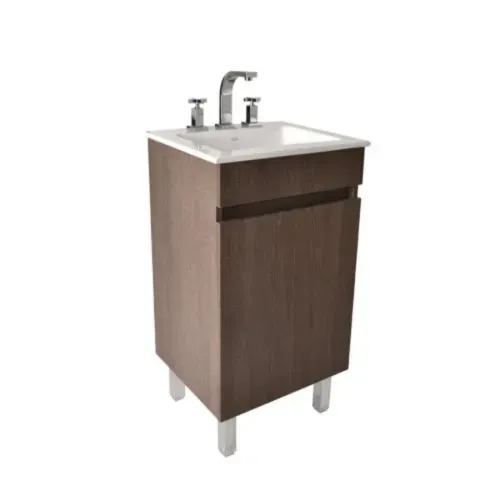 Mueble Vanitory Ferrum Symi 2 Puertas X5DS Wengue