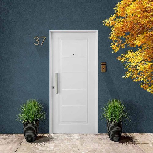 Puerta Inyectada Barmetal Línea Standard 200x80 Blanca Izquierda
