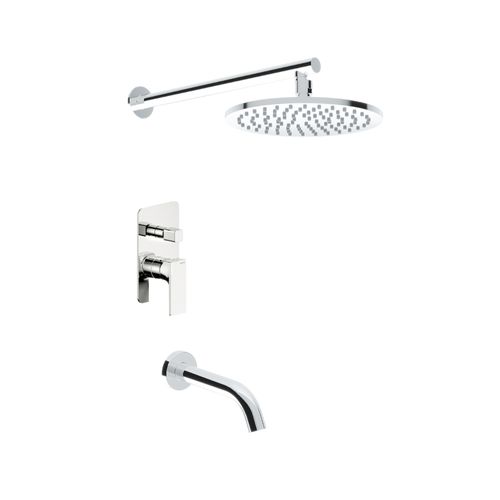 Grifería Nobili Seven Empotrada Monocomando Cromo para Ducha y Bañera