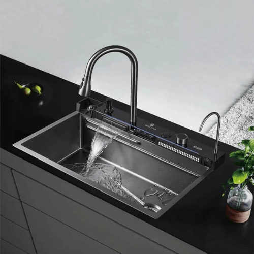 Bacha Estalgrif 8840-s Multifunción Con Tecla, Luz, Grifería y Accesorios