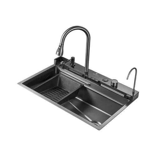 Bacha Estalgrif 8840-s Multifunción Con Tecla, Luz, Grifería y Accesorios