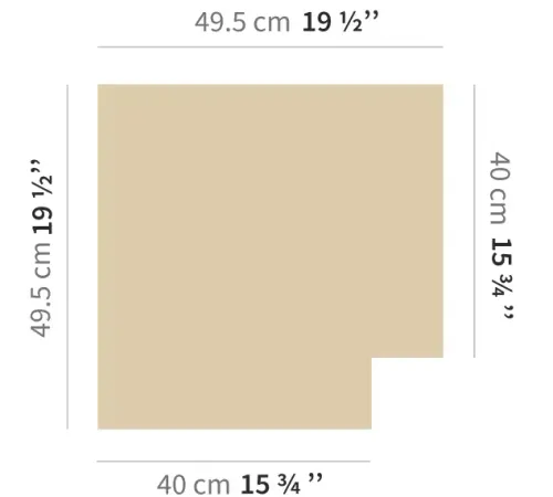 Borde Esquinero Recto Culzoni Patio Marfil 49,5x49,5