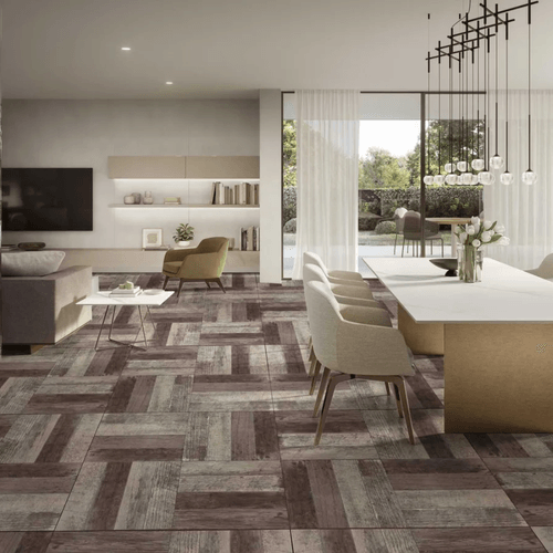 Cerámica Ferrazzano Nogal Marron Satinado 43X43