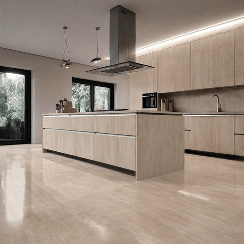 Porcelanato Cerro Negro Travertino Romano Pulido 58x117