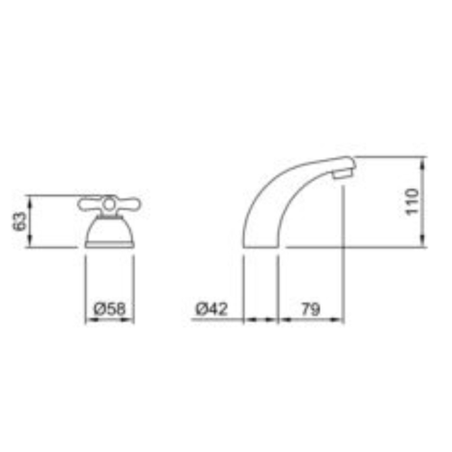 Griferia de Lavatorio Peirano Ares 214/CR