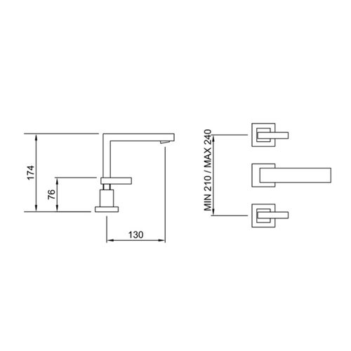Griferia de Lavatorio Peirano Castilla 60-153/CR