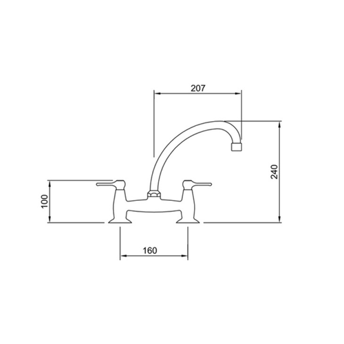 Griferia de Cocina Peirano Bedia 51-107/CR