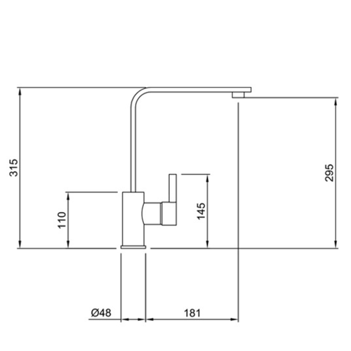 Griferia de Cocina Peirano Toledo Monocomando 20-150/CR